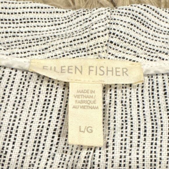 Eileen Fisher Linen organic cotton open blazer large - Picture 3 of 5